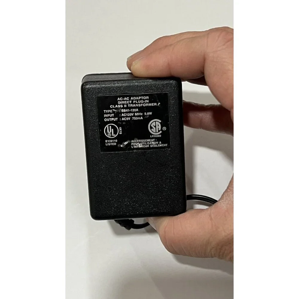 AC-AC Adapter Direct Plug-In Class 2 Transformer SB41-120A In: AC120v Out AC9v